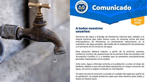 reporte agua y drenaje de monterrey.